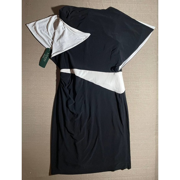 LRL Ralph Lauren VINTAGE NEW WITH TAG Women’s 12 Black Dress White Orig $139 - Picture 6 of 9